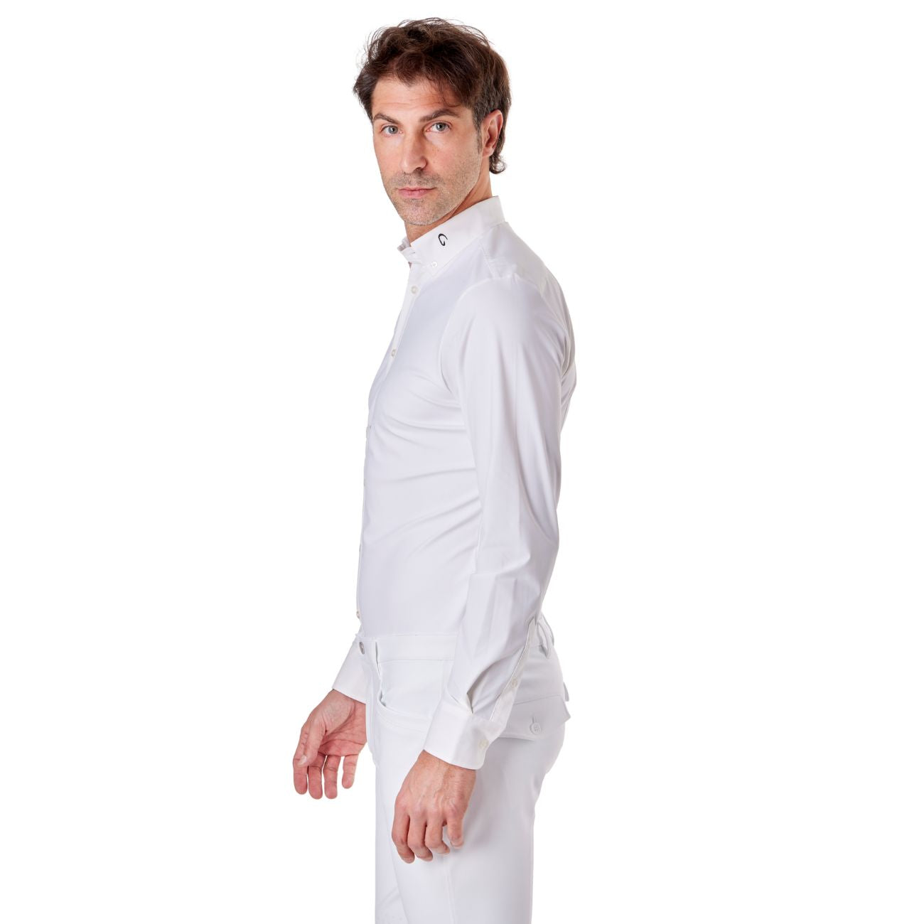 MASCHERONI SELLERIA Camicia Da Concorso Da Uomo A Manica Lunga Mascheroni MASUCML02 WHITE 