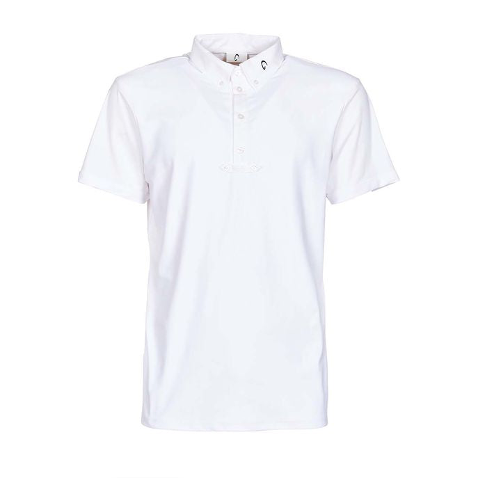 MASCHERONI SELLERIA Polo Da Concorso Da Uomo A Manica Corta Mascheroni MASUPMC02 WHITE 