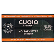 MASCHERONI SELLERIA SALVIETTE PROFUMATE PER CUOIO E FINIMENTI - 40PZ MC0010 NEUTRO 