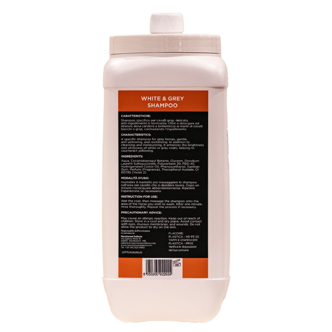 MASCHERONI SELLERIA WHITE E GREY SHAMPOO - 2,5L MC0021 NEUTRO 