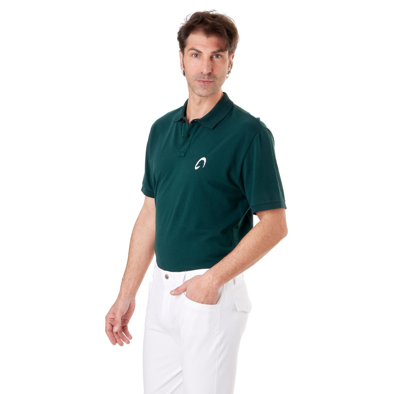 MASCHERONI SELLERIA Polo Uomo Piquet Mascheroni POLOU0025 VERDE SCURO 