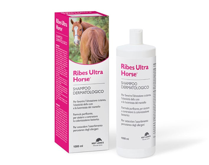 NBF LANES NBF LANES RIBES HORSE SHAMPOO ULTRA NBF LANES 1000 ml detersione dermatologica e lucidità del mantello 807 NEUTRO 