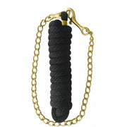 NORTON NORTON Lunghina Color Con Catena 70Cm Norton Black Lunghine 520032 002 BLACK ROPE/BRASS CHAIN 
