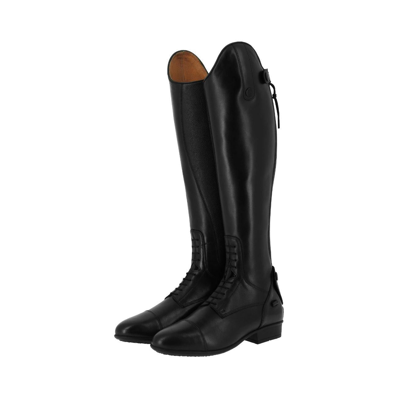 NORTON Stivali Alti In Pelle Con Lacci Riding World 918128 BLACK 
