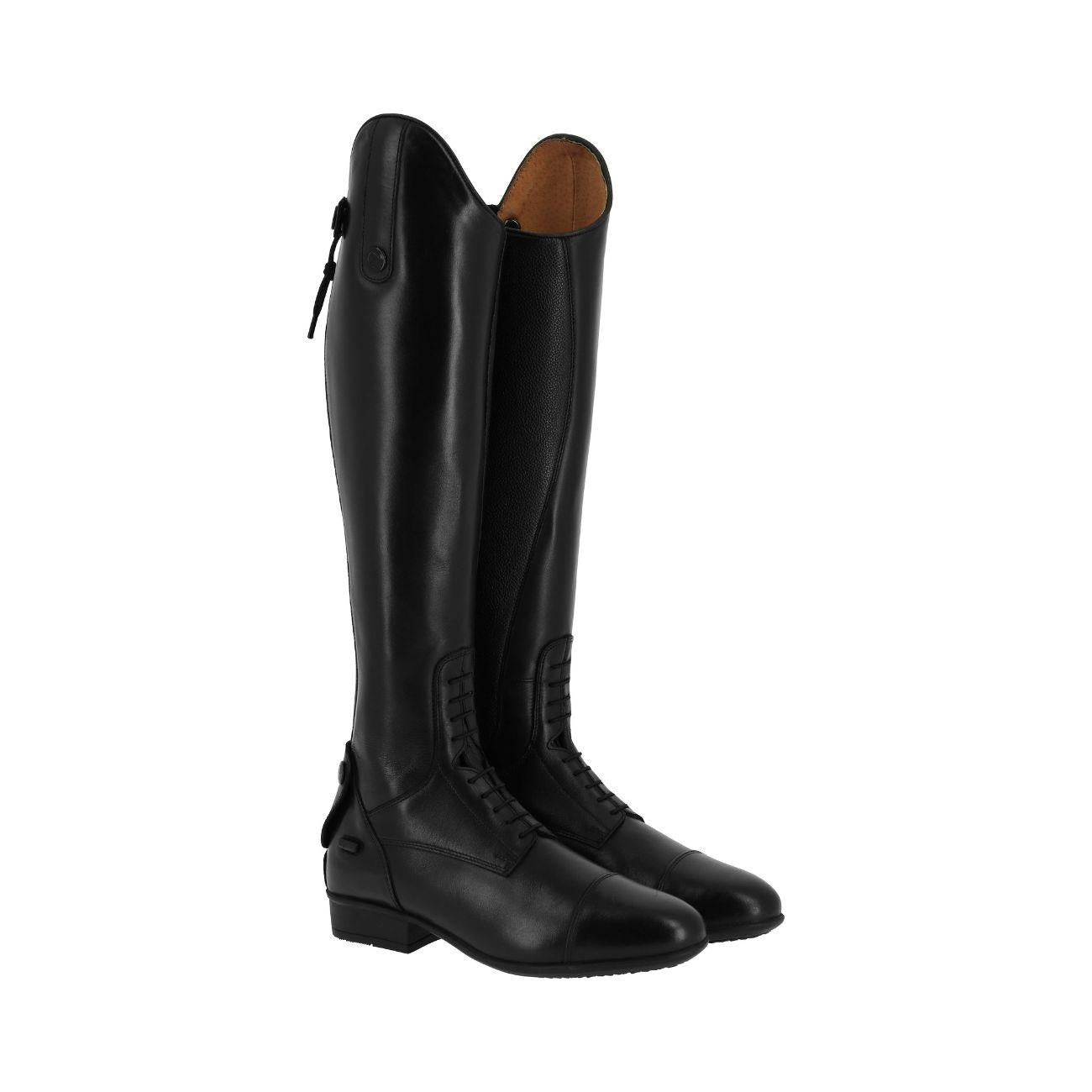 NORTON Stivali Alti In Pelle Con Lacci Riding World 918128 BLACK 