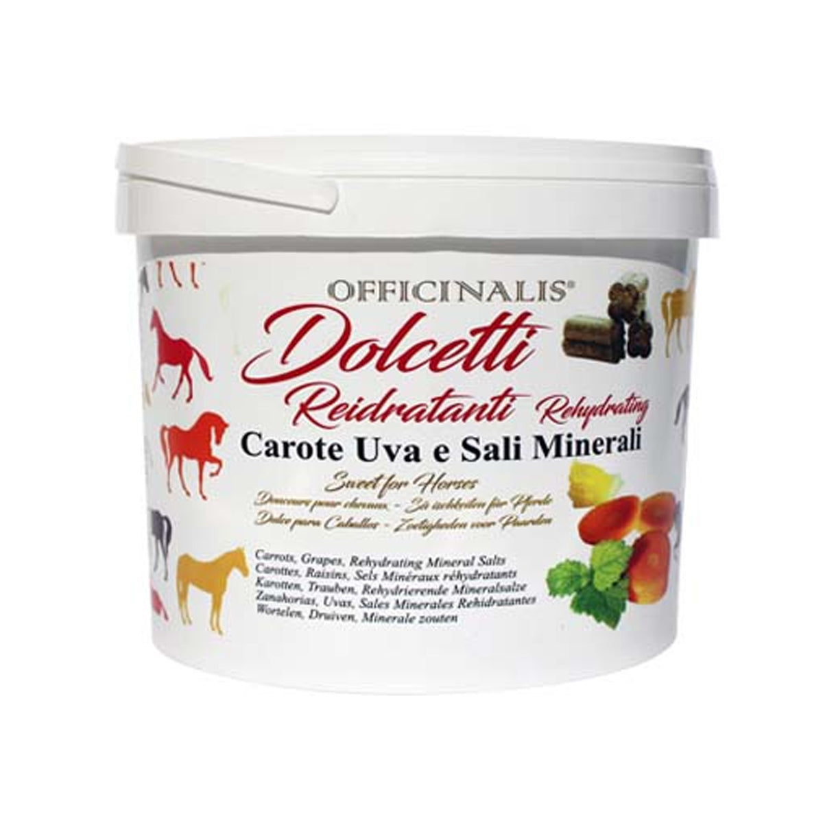 OFFICINALIS OFFICINALIS DOLCETTI CURATIVI REIDRATANTI OFFICINALIS 3KG Carote uova e sali minerali Dolcetti per cavalli 09OF-OFFDOLCREIDRATA CAROTE UOVA E SALI MINERALI 