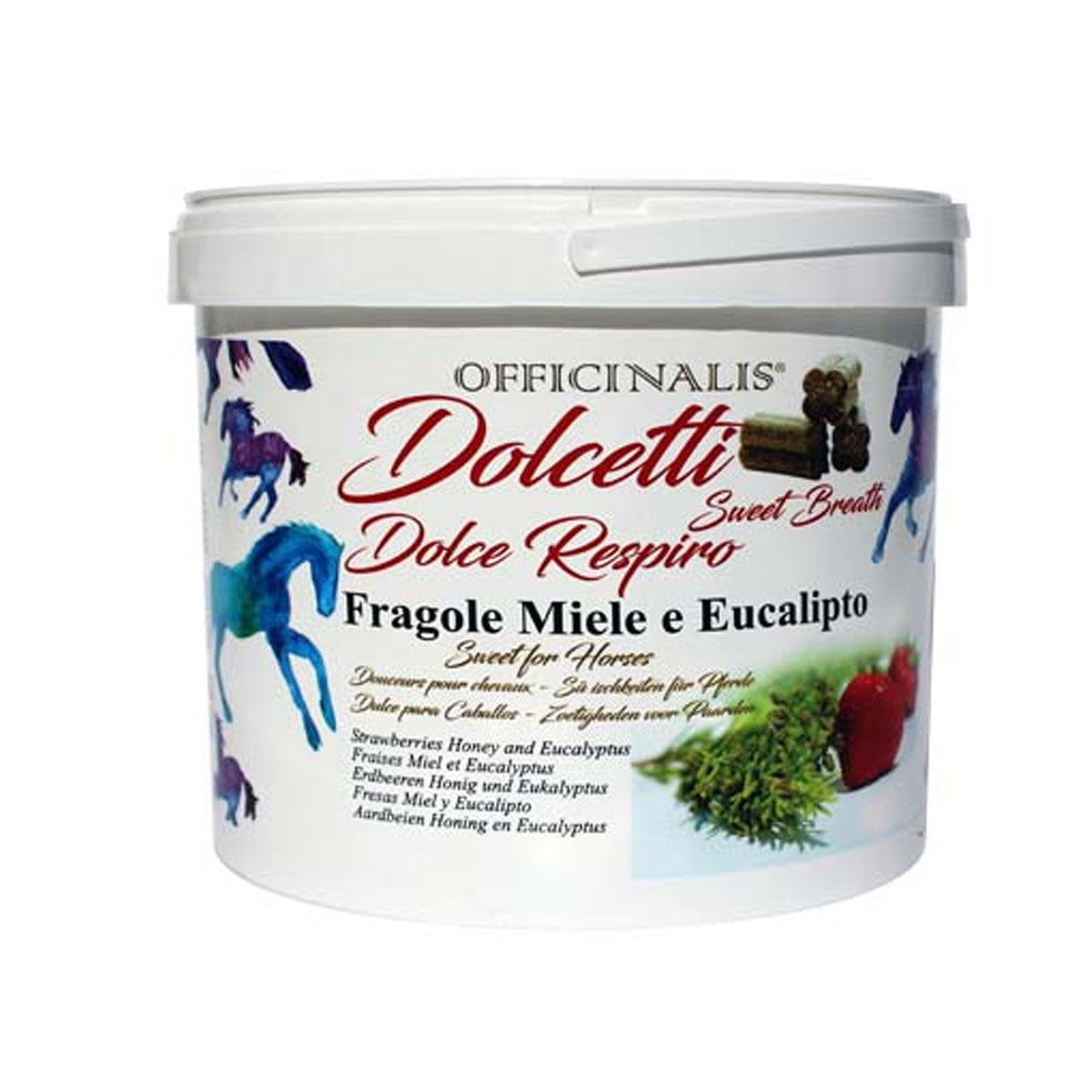 OFFICINALIS OFFICINALIS DOLCETTI CURATIVI RESPIRO OFFICINALIS 3KG Fragole miele eucalipto Dolcetti per cavalli 09OF-OFFDOLCRESPIRO FRAGOLE MIELE E EUCALIPTO 