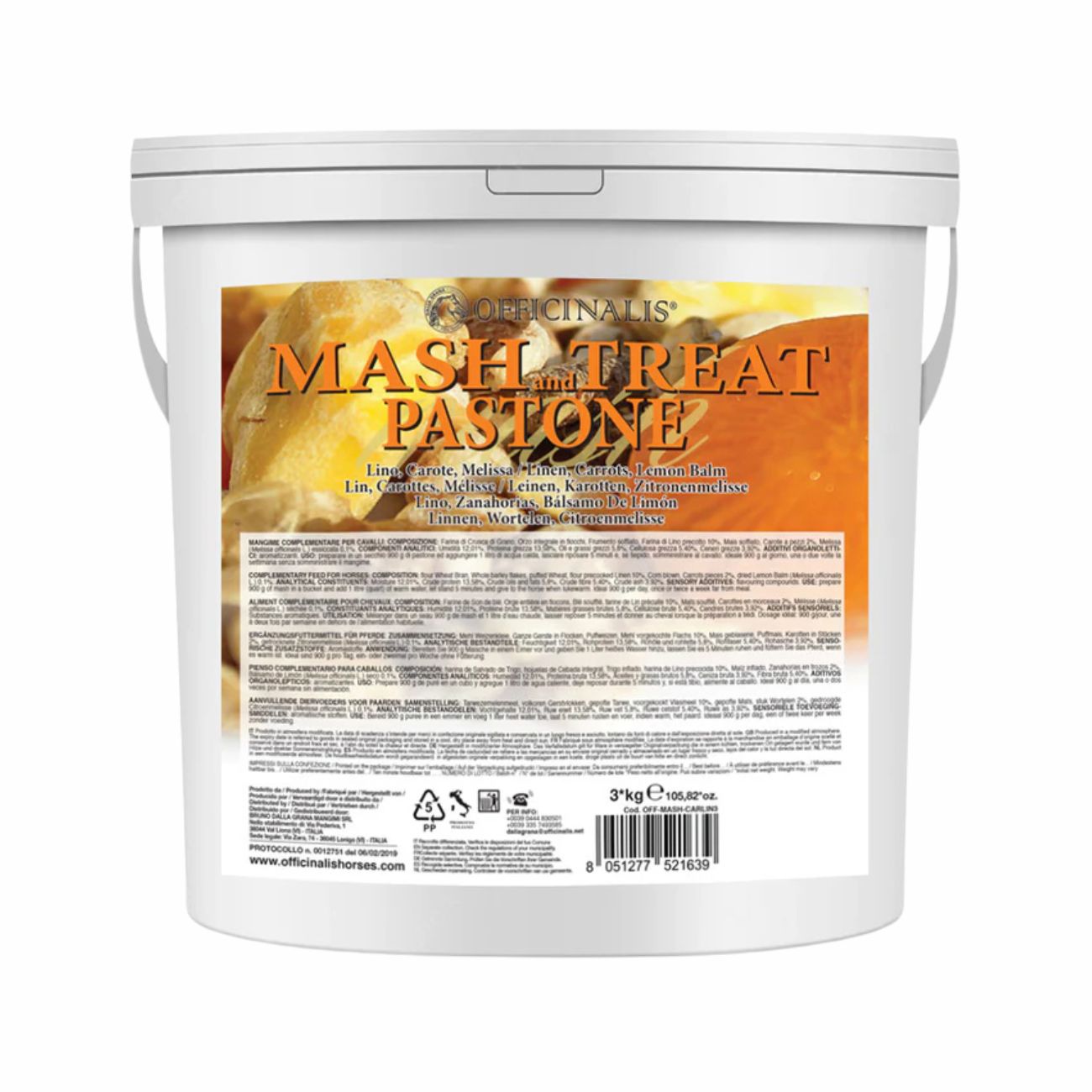 OFFICINALIS Pastone Carote E Lino 3kg Officinalis OFF-MASH-CARLIN3 NEUTRO 