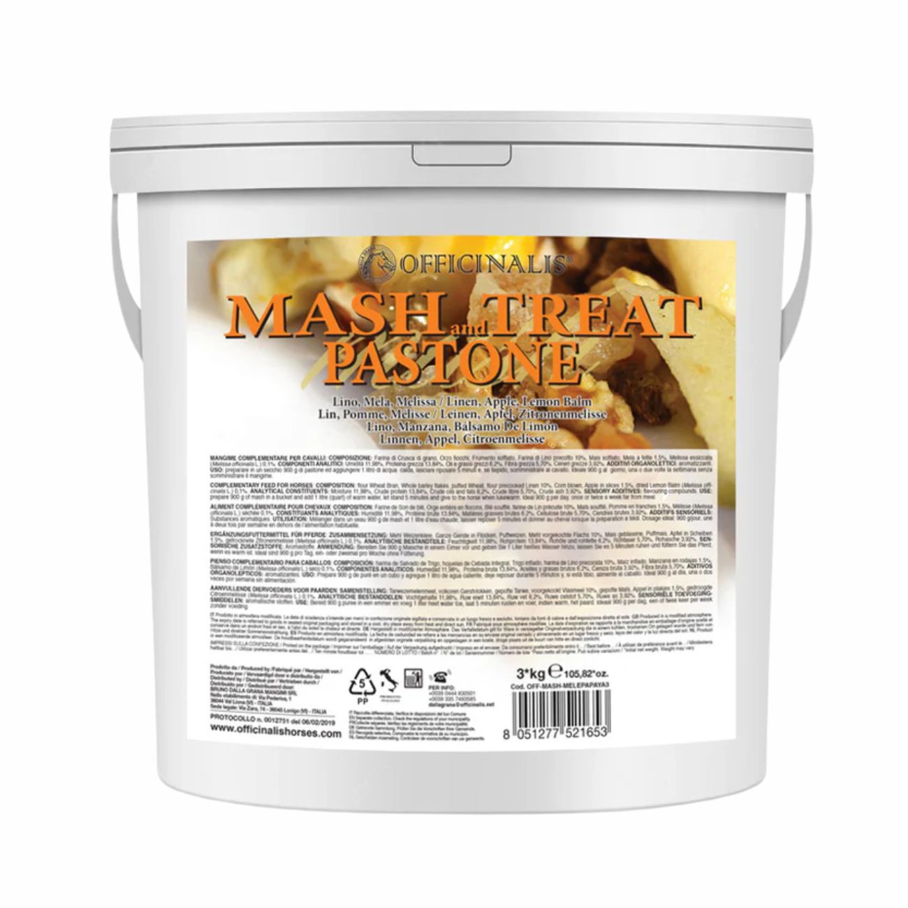 OFFICINALIS Pastone Mele Lino E Melissa 3Kg Officinalis OFF-MASH-MELEPAPAY NEUTRO 