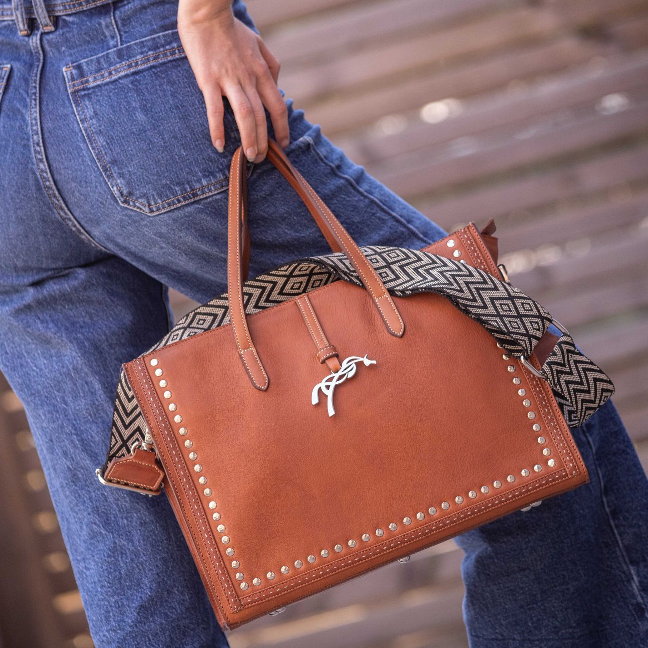 PENELOPE Borsa In Pelle Naily Romane Penelope 936231 COGNAC 