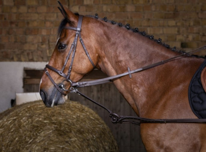 RIDING WORLD RIDING WORLD Rubber Side Reins BLACK salvaschiena per sella inglese 306418 002BLACK 