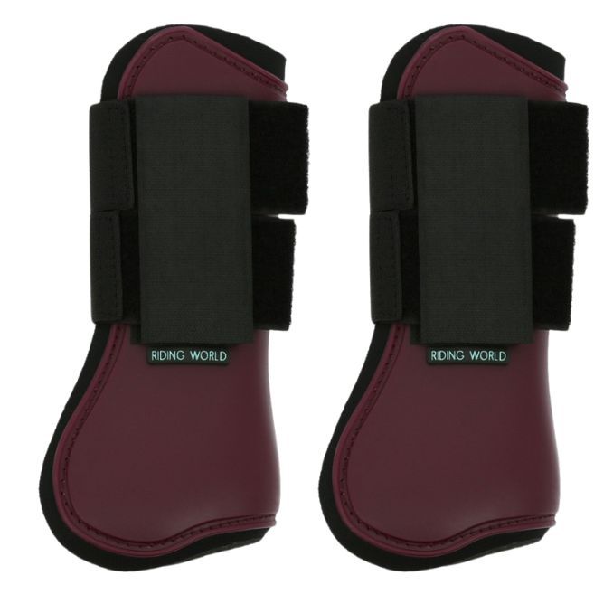 Riding World Stinchiere Tendon Boots Bordeaux — foto 1 di 2