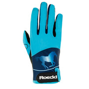 ROECKL ROECKL Kansas Blu - guanti da equitazione per bambini 09AMA-RO01-305252 0530TURQUOISE 
