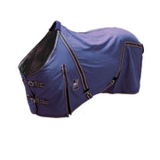 SARTORE COPERTA IN COTONE CON CINGHIE E SOFFIETTI LATERALI 09SA44111 BLU 