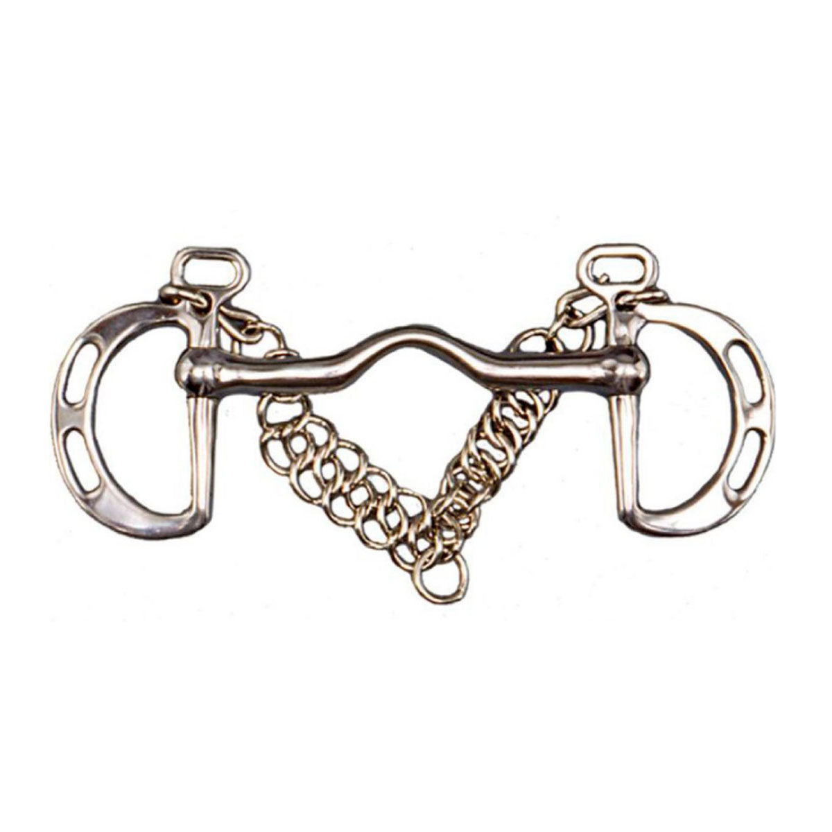 TATTINI TATTINI MORSO SPAGNOLO COLLO D'OCA CON ANELLI FORATI Argento per imboccature speciali 09TA1627099 INOX 