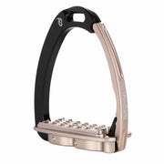 TECH STIRRUPS TECH STIRRUPS Venice Sloped Evo Black/Rose Gold staffe di sicurezza inclinate 2,5° per salto/cross TSVSF BROSEGOLD 