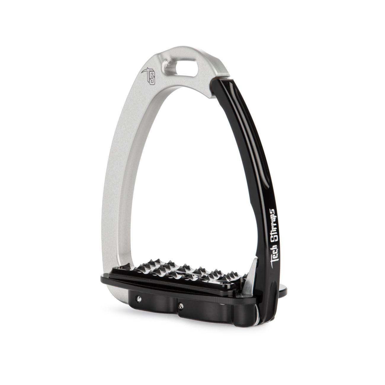 TECH STIRRUPS Staffe Di Sicurezza Venice Sloped EvoTech Stirrup Argento/Nero TSVSF SBLACK 