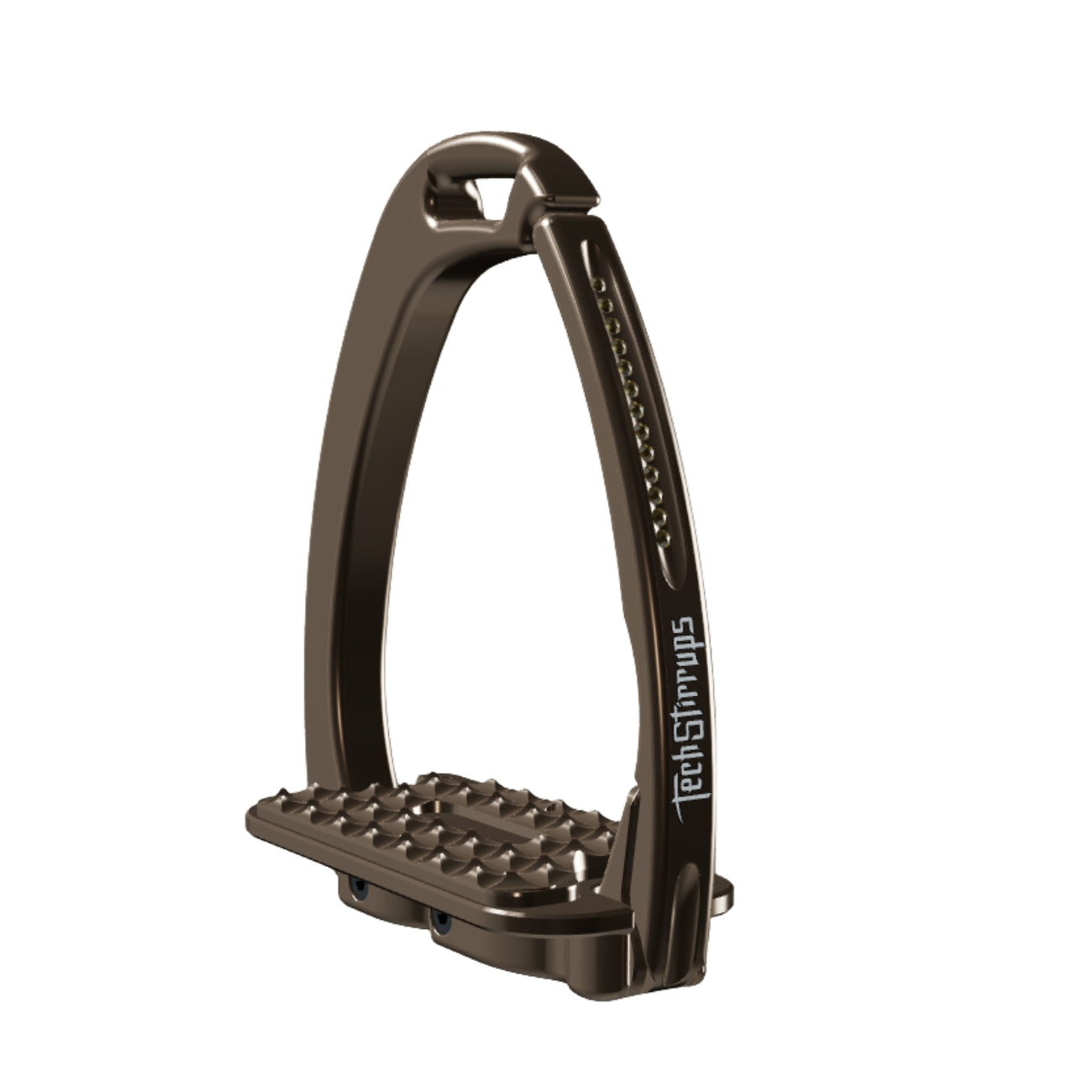 TECH STIRRUPS Venice Dressage Sloped Marrone Con Swarovski Oro TSVSWDSBR-GOLDEN BROWN/GOLDEN 