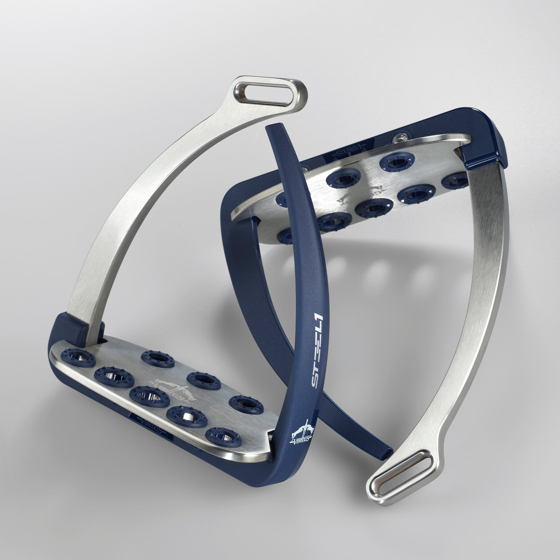 VEREDUS Vita Stirrup-Steel 1 Veredus Silver/Bluenavy VSS4 BN-SILVER/BLUENAVY 
