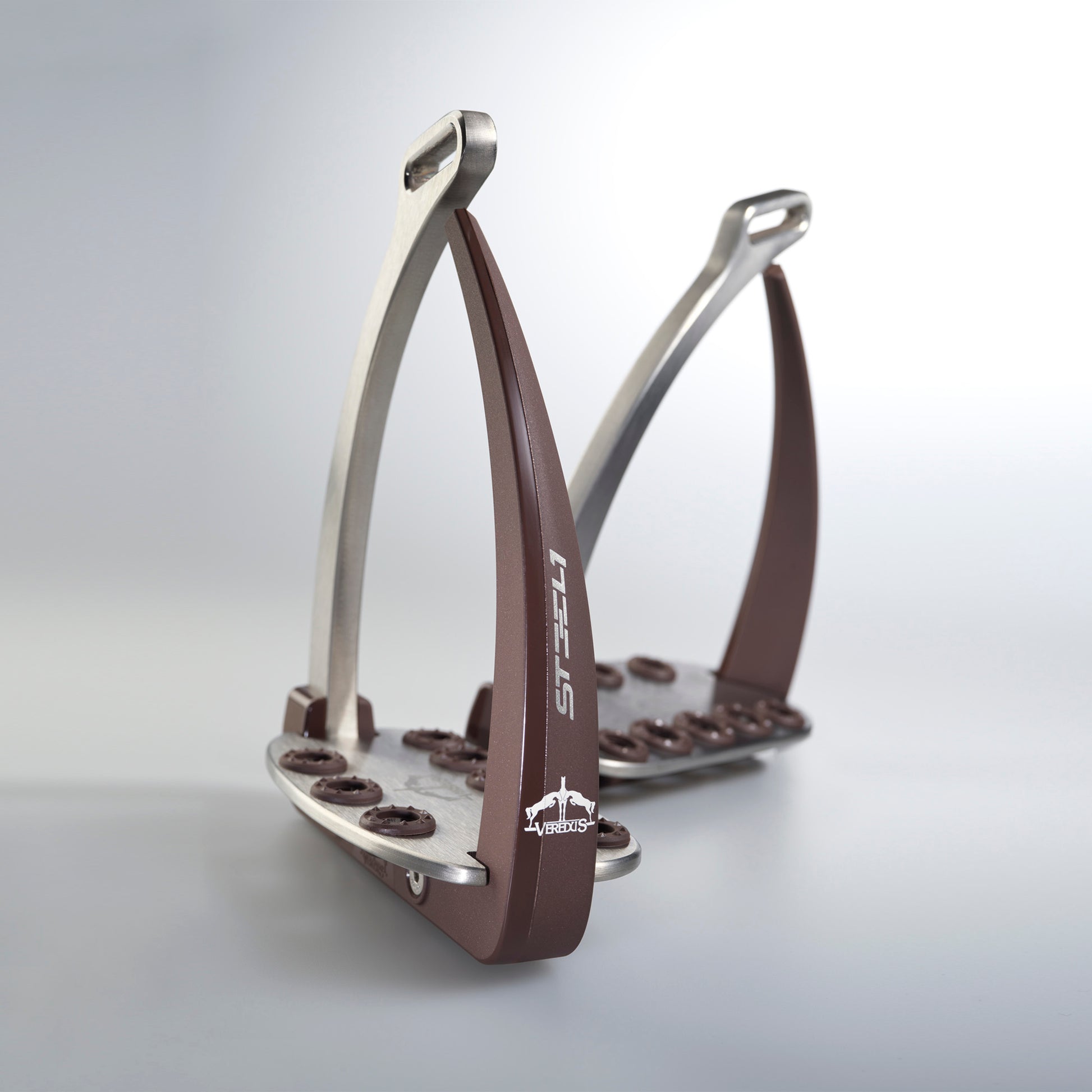 VEREDUS Vita Stirrup-Steel 1 Veredus Silver/Brown VSS4 BR-SILVER/BROWN 