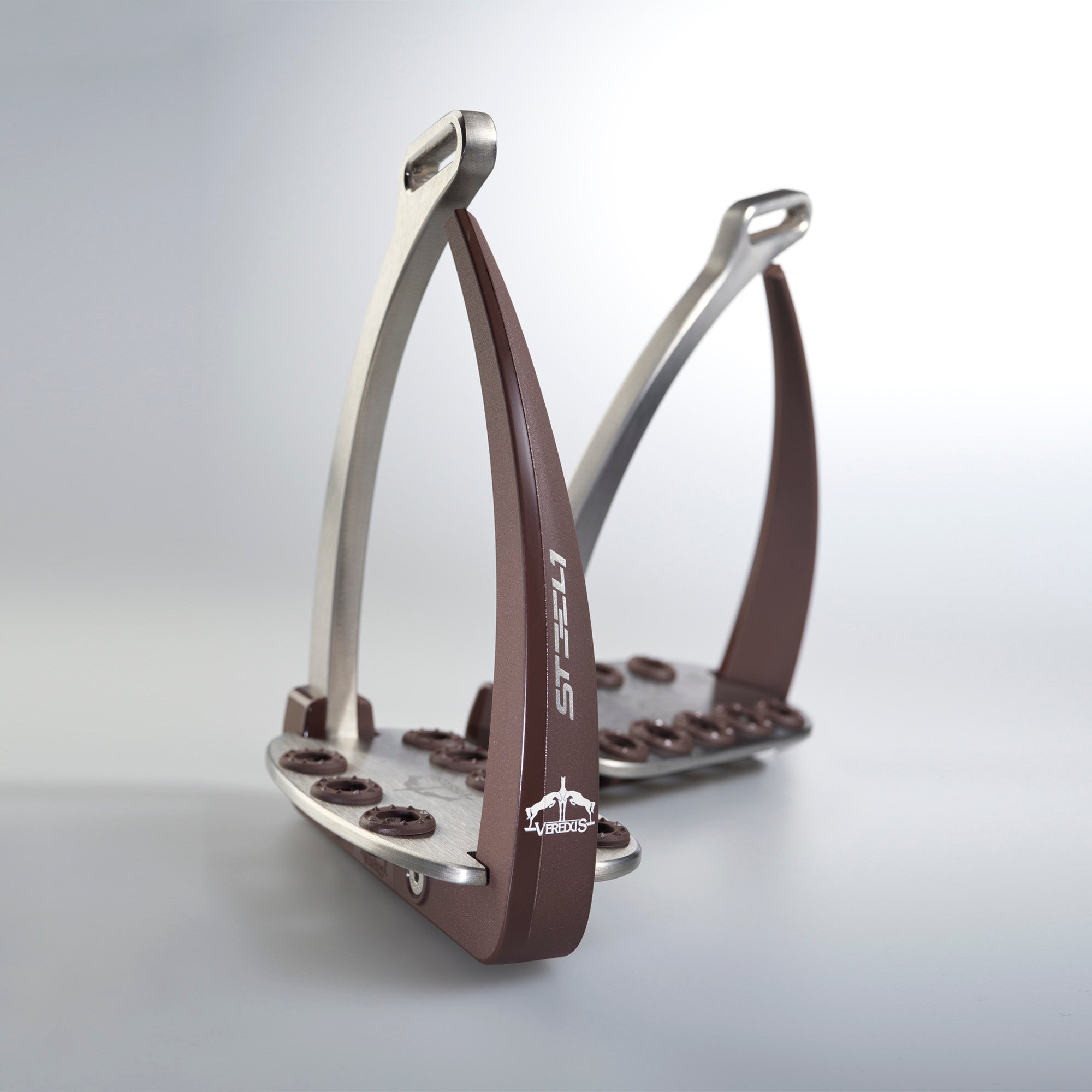 VEREDUS Vita Stirrup-Steel 1 Veredus Silver/Brown VSS4 BR-SILVER/BROWN 