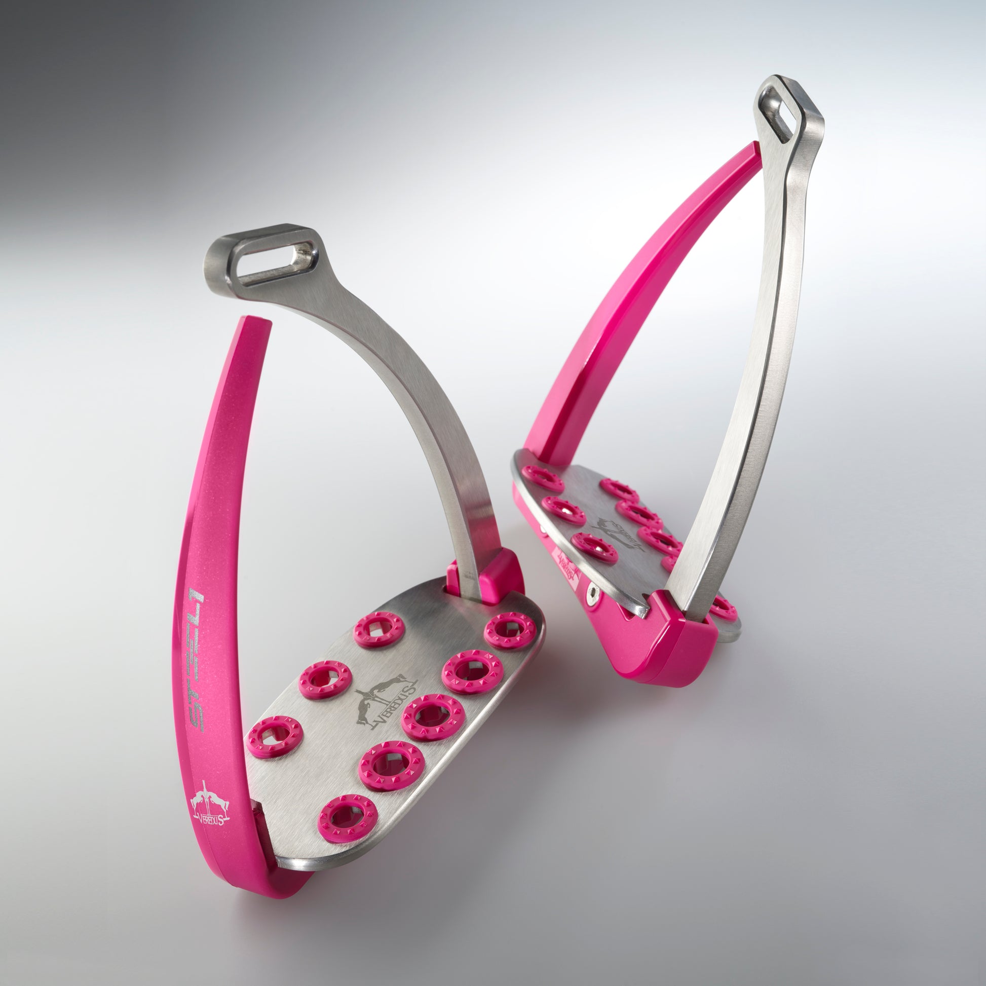 VEREDUS Vita Stirrup-Steel 1 Veredus Silver/Pink VSS4 P-SILVER/PINK 