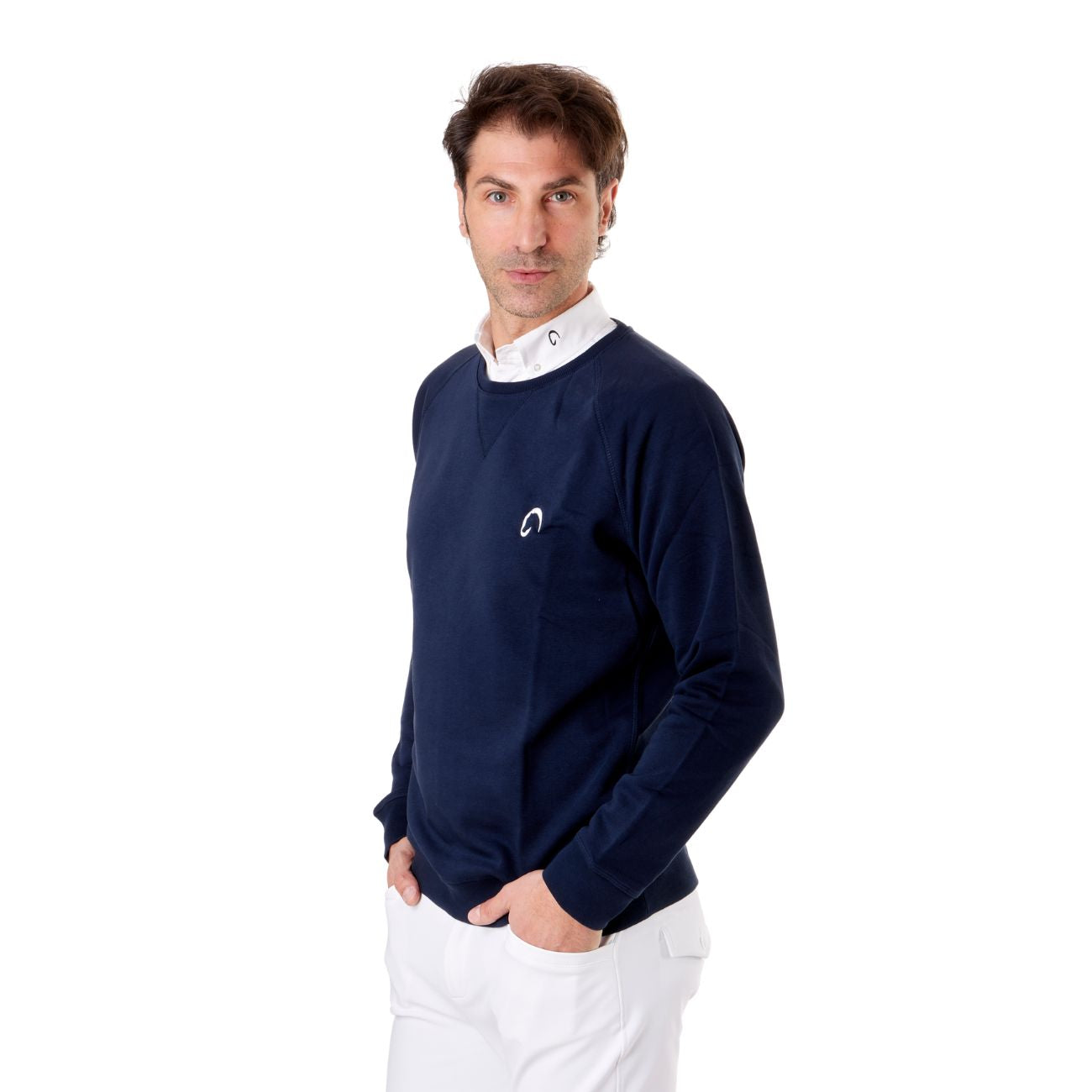 MASCHERONI SELLERIA Felpa Da Uomo Girocollo Mascheroni Blu MASCHERONI-K480 NAVY 
