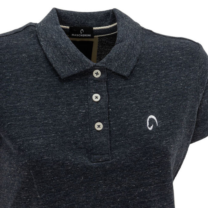 MASCHERONI SELLERIA Polo Vintage Da Donna Mascheroni Blu MASCHERONI-KV2207 NIGHTBLUEHEATHER 