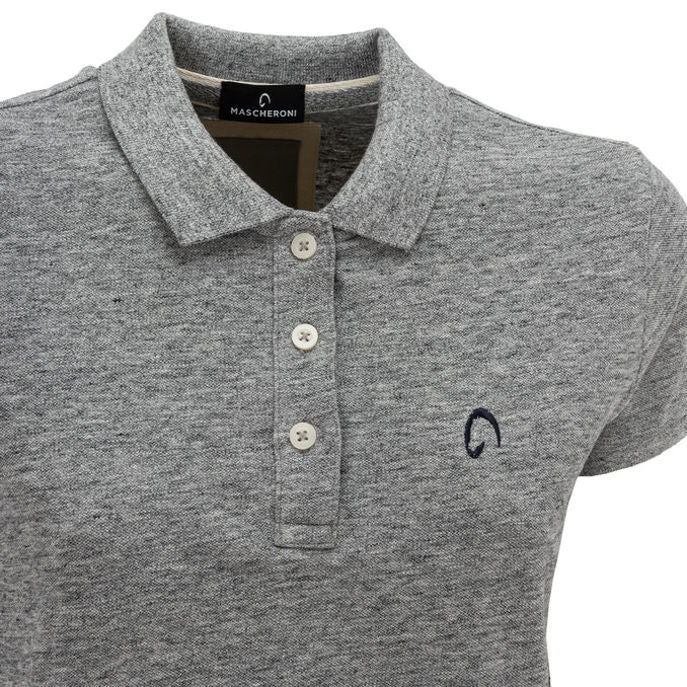 MASCHERONI SELLERIA Polo Vintage Da Donna Mascheroni Grigio MASCHERONI-KV2207 SLUB GREY 