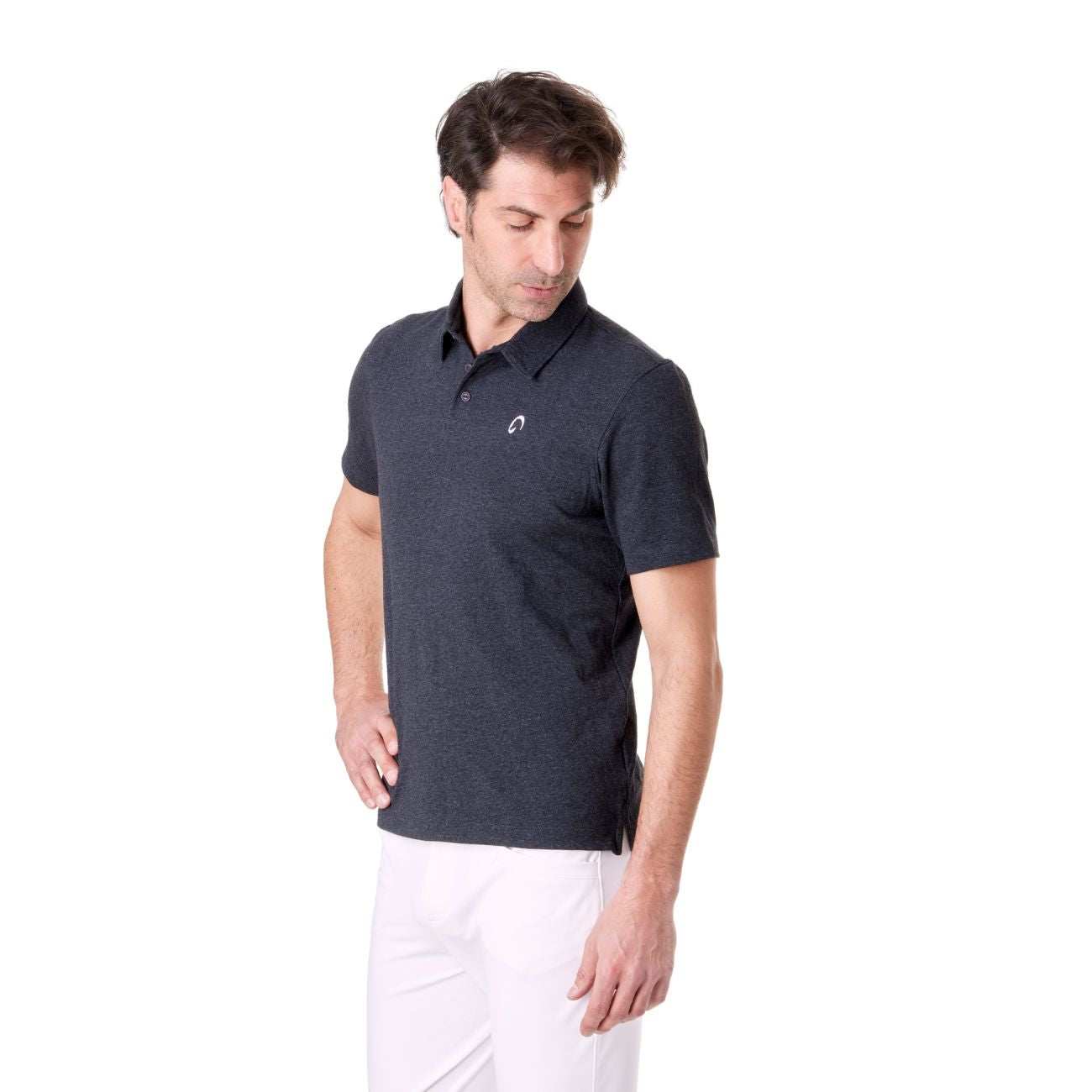 MASCHERONI SELLERIA Polo Da Uomo In Cotone Ecologico Mascheroni Antracite MASCHERONI-NS210 ANTRACITEHEATHER 