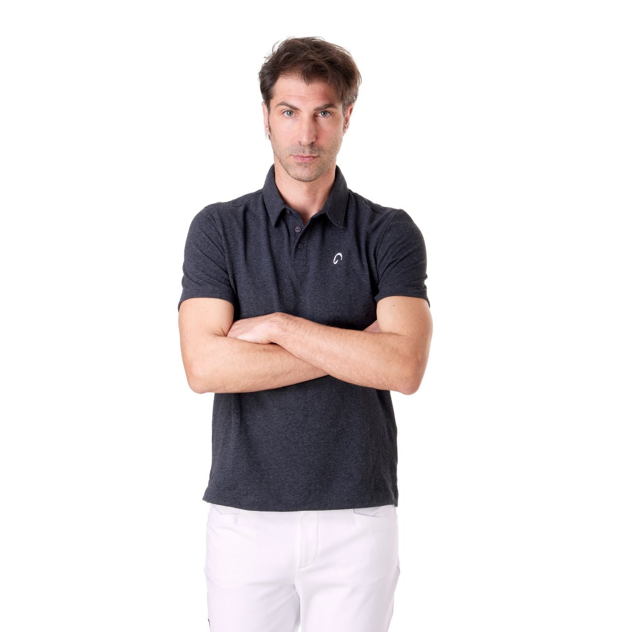 MASCHERONI SELLERIA Polo Da Uomo In Cotone Ecologico Mascheroni Antracite MASCHERONI-NS210 ANTRACITEHEATHER 