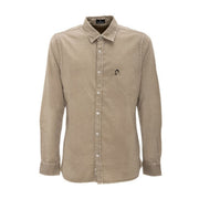 MASCHERONI SELLERIA Camicia Di Cotone Da Uomo Mascheroni Beige MASCHERONI-NS502 LINENSAND 