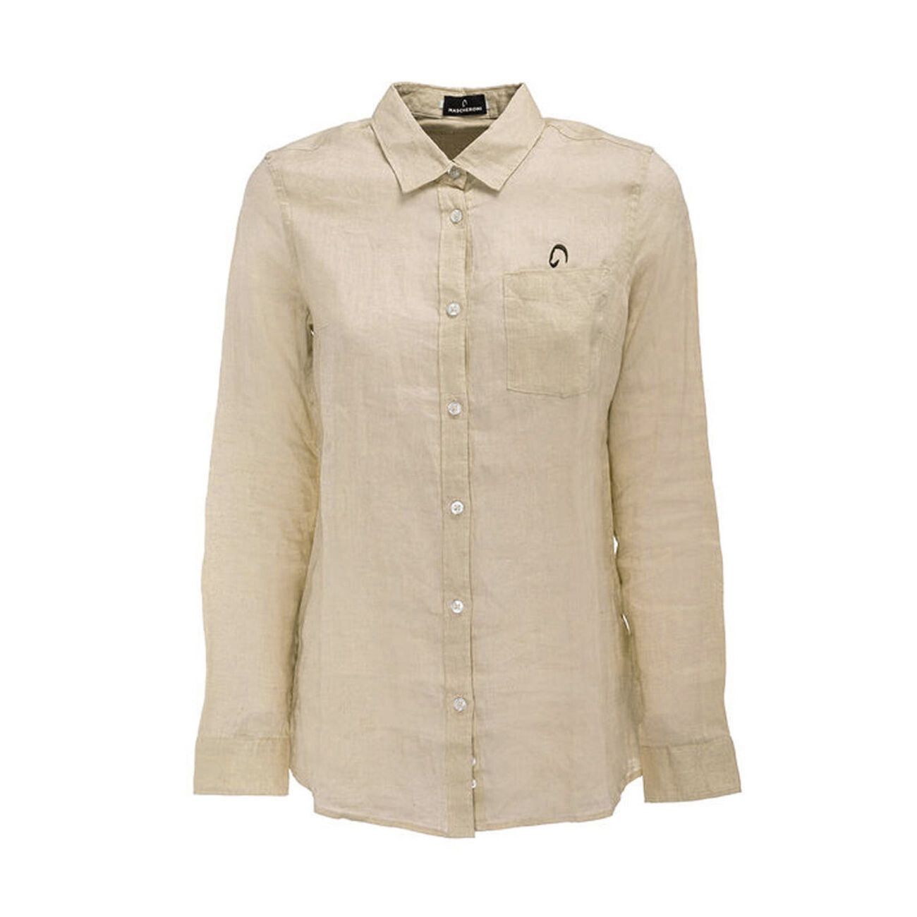 MASCHERONI SELLERIA Camicia Da Donna In Lino Mascheroni Beige MASCHERONI-NS505 LINENSAND 