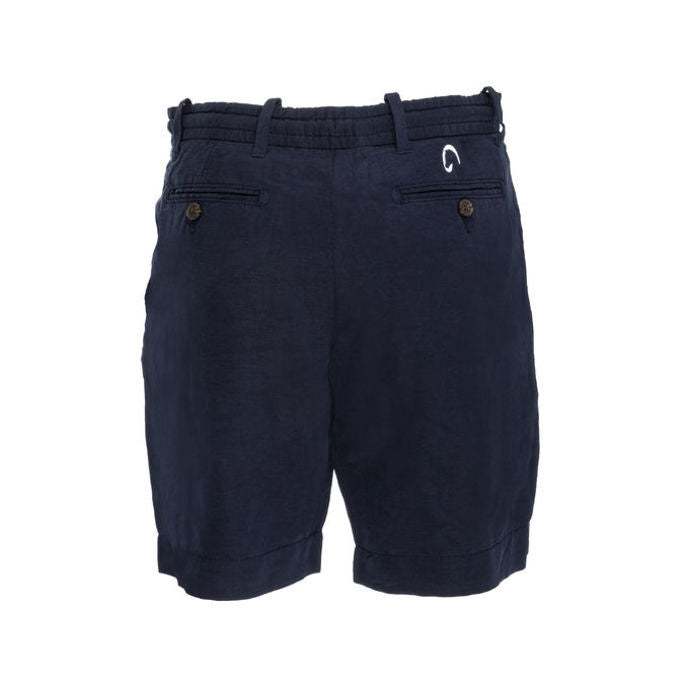 MASCHERONI SELLERIA Bermuda Da Donna In Lino Mascheroni Blu MASCHERONI-NS721 NAVY 