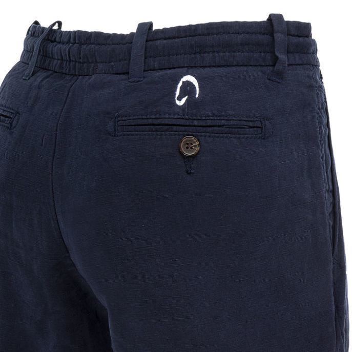 MASCHERONI SELLERIA Bermuda Da Donna In Lino Mascheroni Blu MASCHERONI-NS721 NAVY 