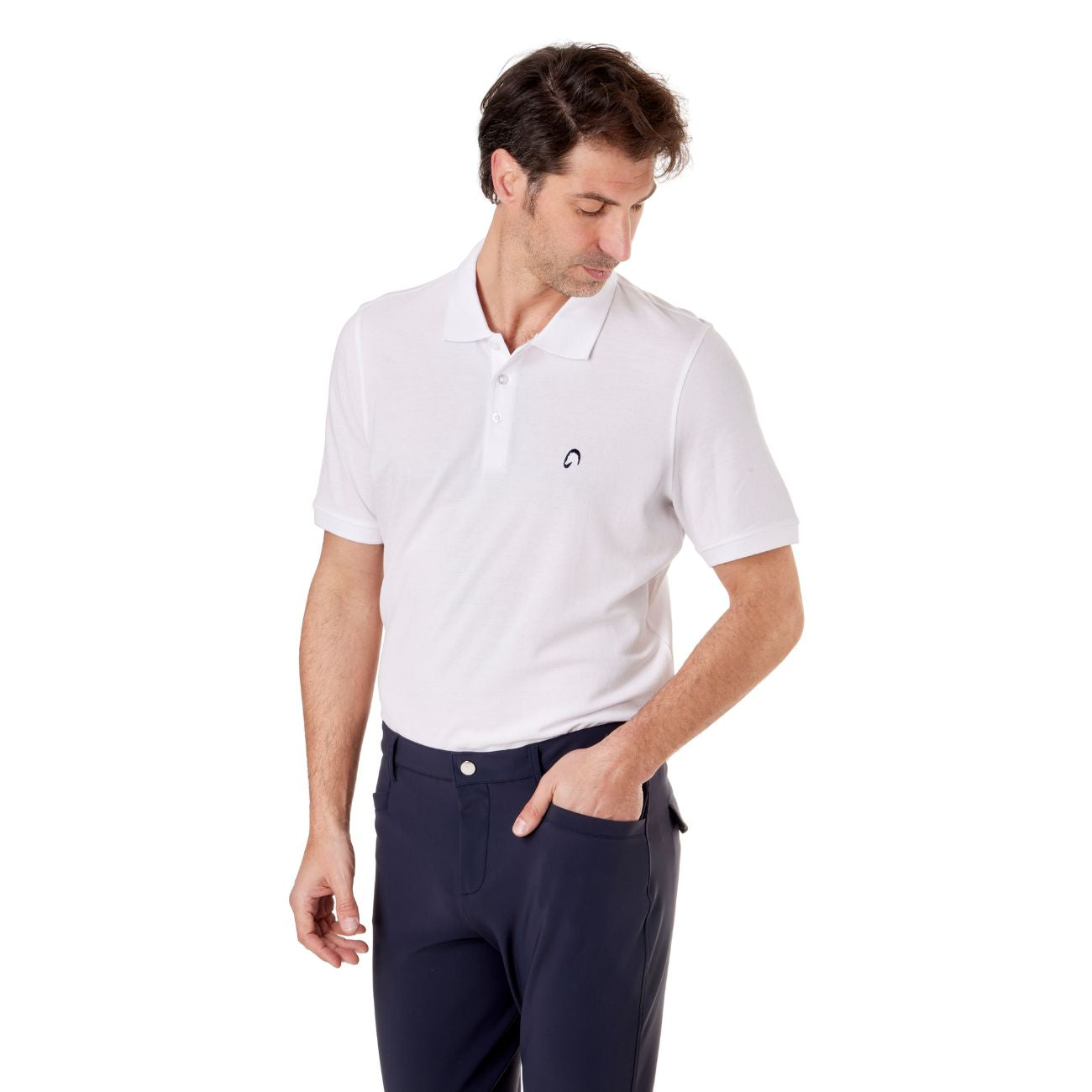 MASCHERONI SELLERIA Polo Uomo A Manica Corta Mascheroni Bianco MASCHERONI/HS254K BLUE WHITE 