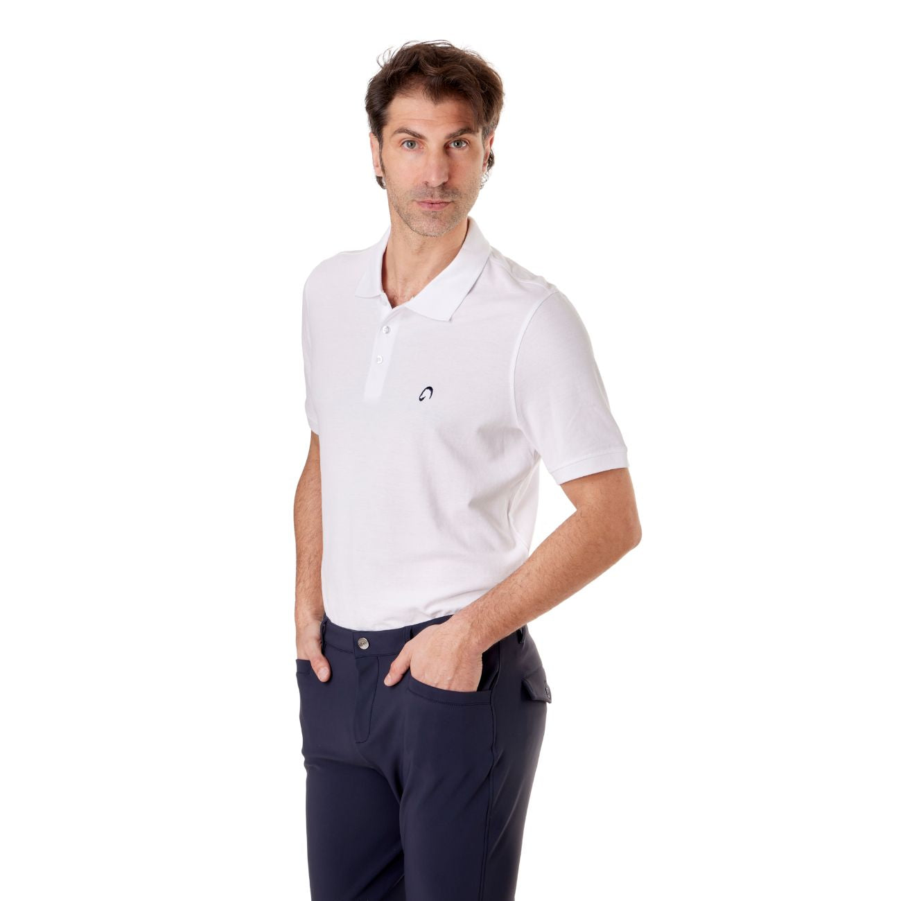 MASCHERONI SELLERIA Polo Uomo A Manica Corta Mascheroni Bianco MASCHERONI/HS254K BLUE WHITE 