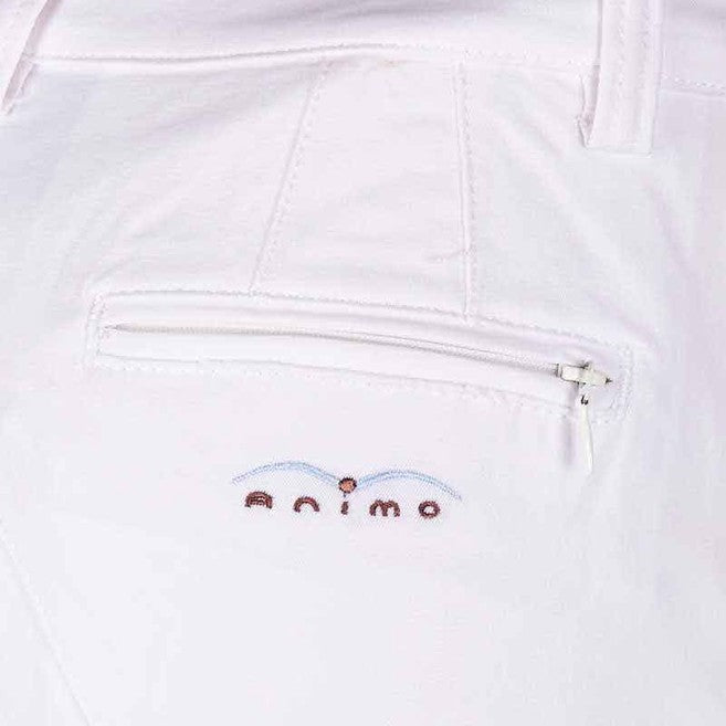 ANIMO ANIMO Nat 02 Bianco Pantaloni Da Equitazione 09AMNAT 02BIANCO. 