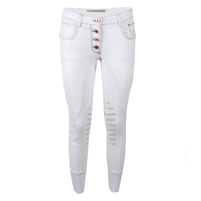 ANIMO ANIMO Nervine Animo 02 Bianco Pantaloni Da Equitazione 13AMNERVINE 02BIANCO. 