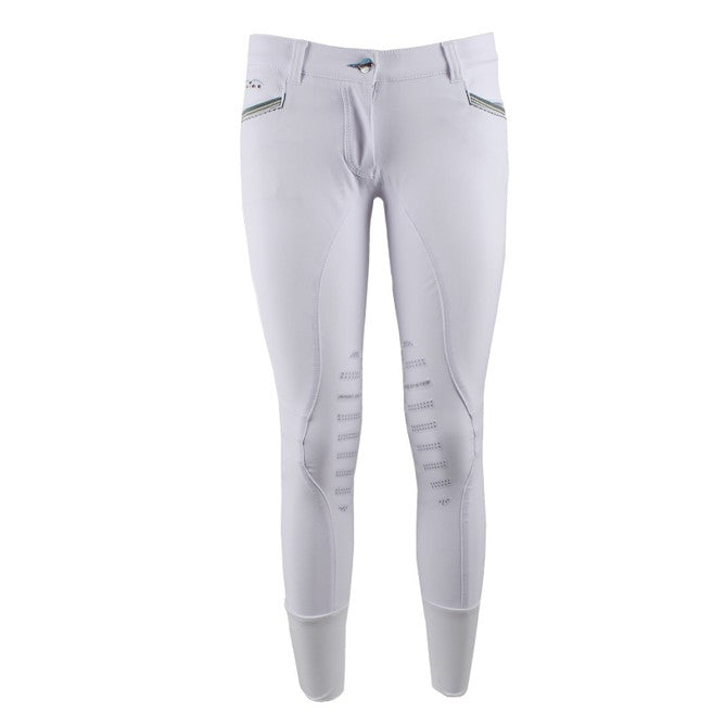 ANIMO ANIMO Bianco Verde Oliva Pantaloni Da Equitazione 16AMNOLIMIT/15 V41BIVEOL 