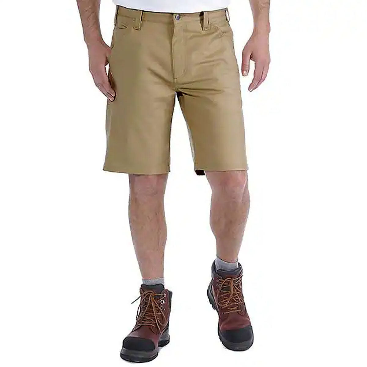 CARHARTT Carhartt Rugged Professional Relaxed Fit Short 10" Kaki bermuda professionale in canvas elasticizzato 30CA-103111 DARK KHAKI 