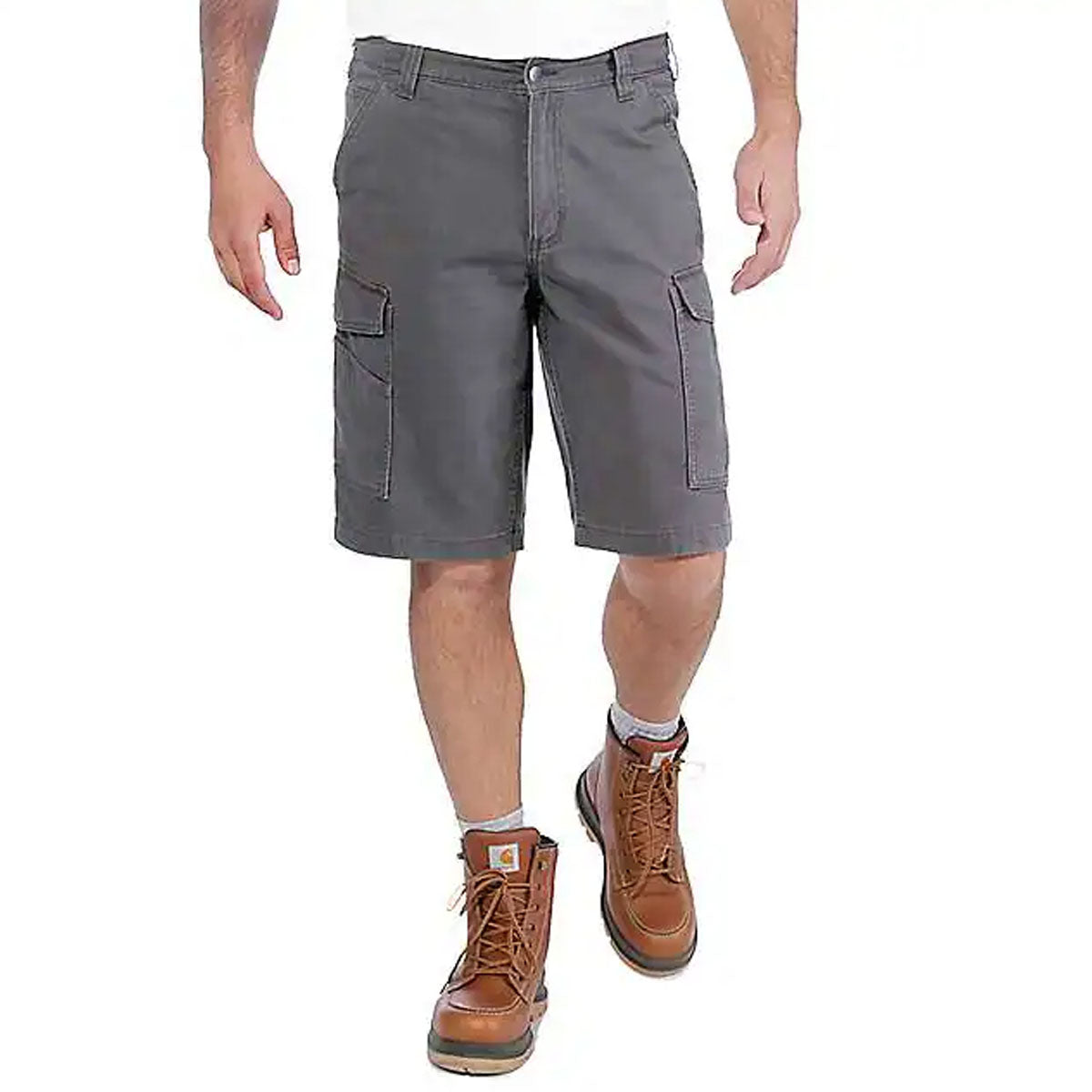 CARHARTT Carhartt Rugged Flex Rigby Cargo Short 11" Grigio corto cargo in canvas elasticizzato 30CA-103542 SHADOW 