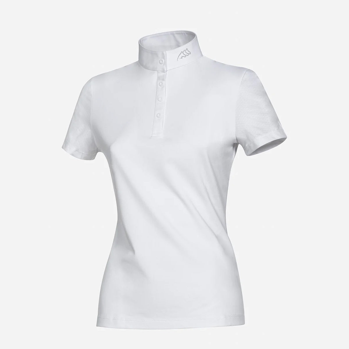 EQUILINE POLO DA CONCORSO DONNA MANICA CORTA ESDIE 32EQ-ES024PH00903 001BIANCO 