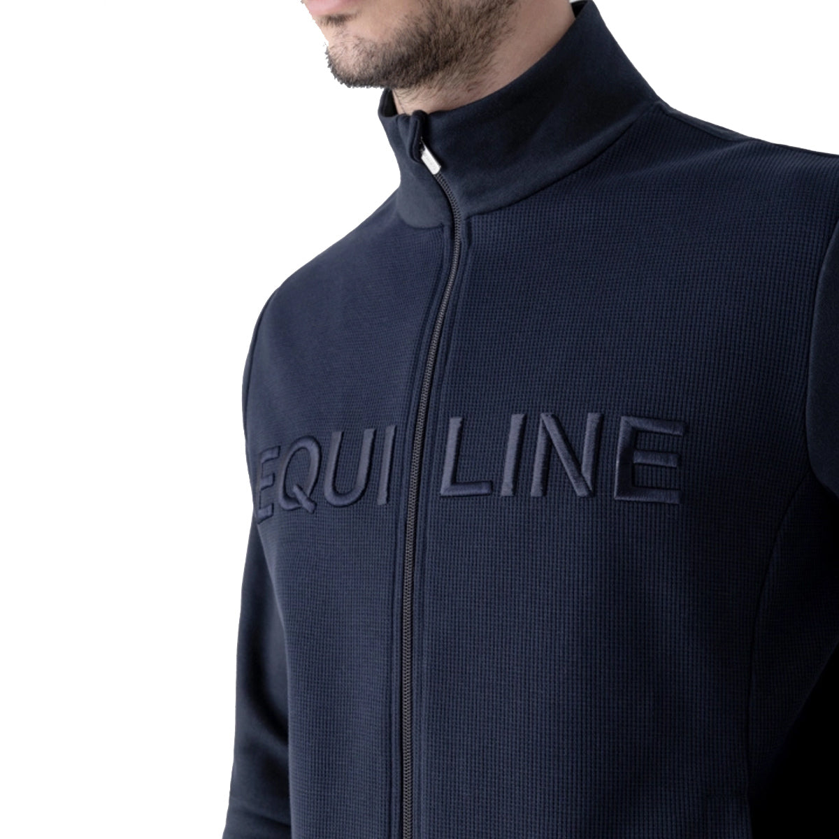 EQUILINE FELPA UOMO FULL ZIP EGAR 32EQ-ES024PR09517 002BLU 