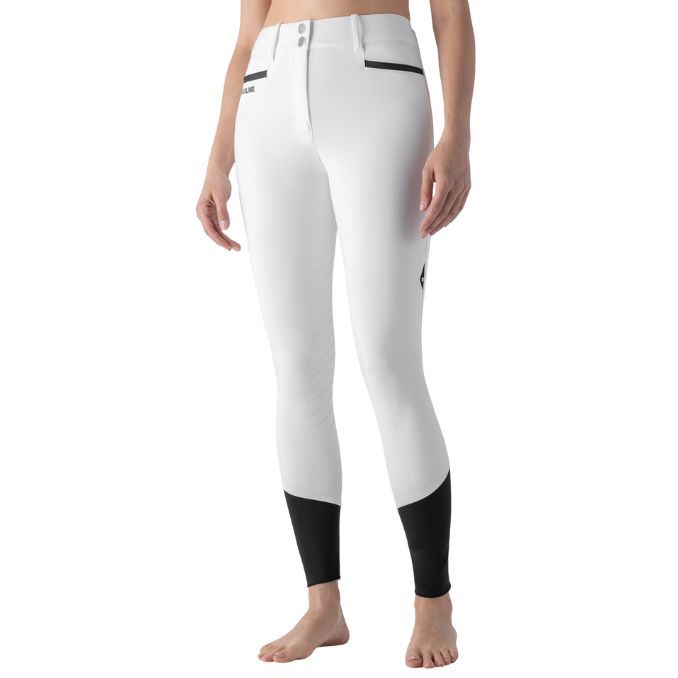 EQUILINE Pantalone Donna Con Grip Al Ginocchio 32EQ-ES124PN09104 001BIANCO 