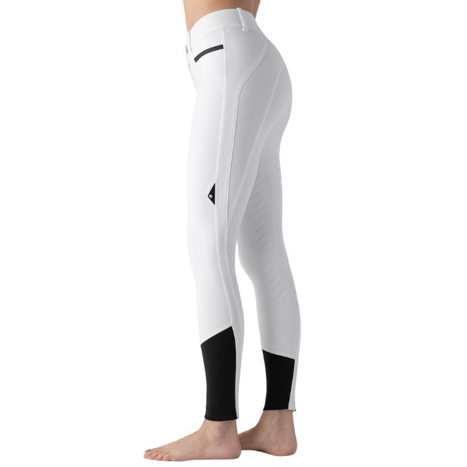 EQUILINE Pantalone Donna Con Grip Al Ginocchio 32EQ-ES124PN09104 001BIANCO 