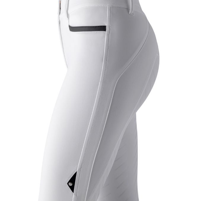 EQUILINE Pantalone Donna Con Grip Al Ginocchio 32EQ-ES124PN09104 001BIANCO 