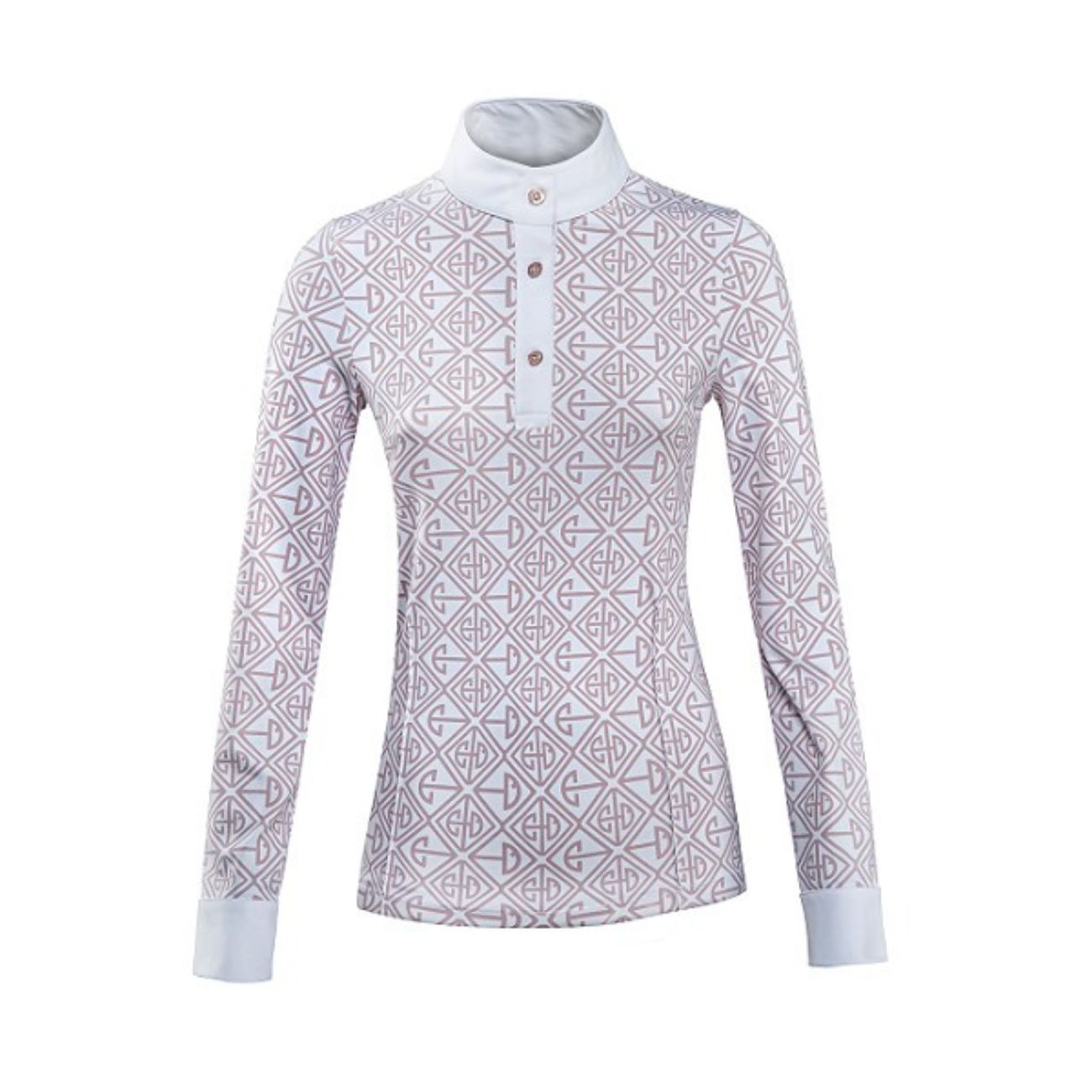 EQUILINE Polo Da Concorso Donna A Manica Lunga Malva PM-EQ-H00808 072MALVA 
