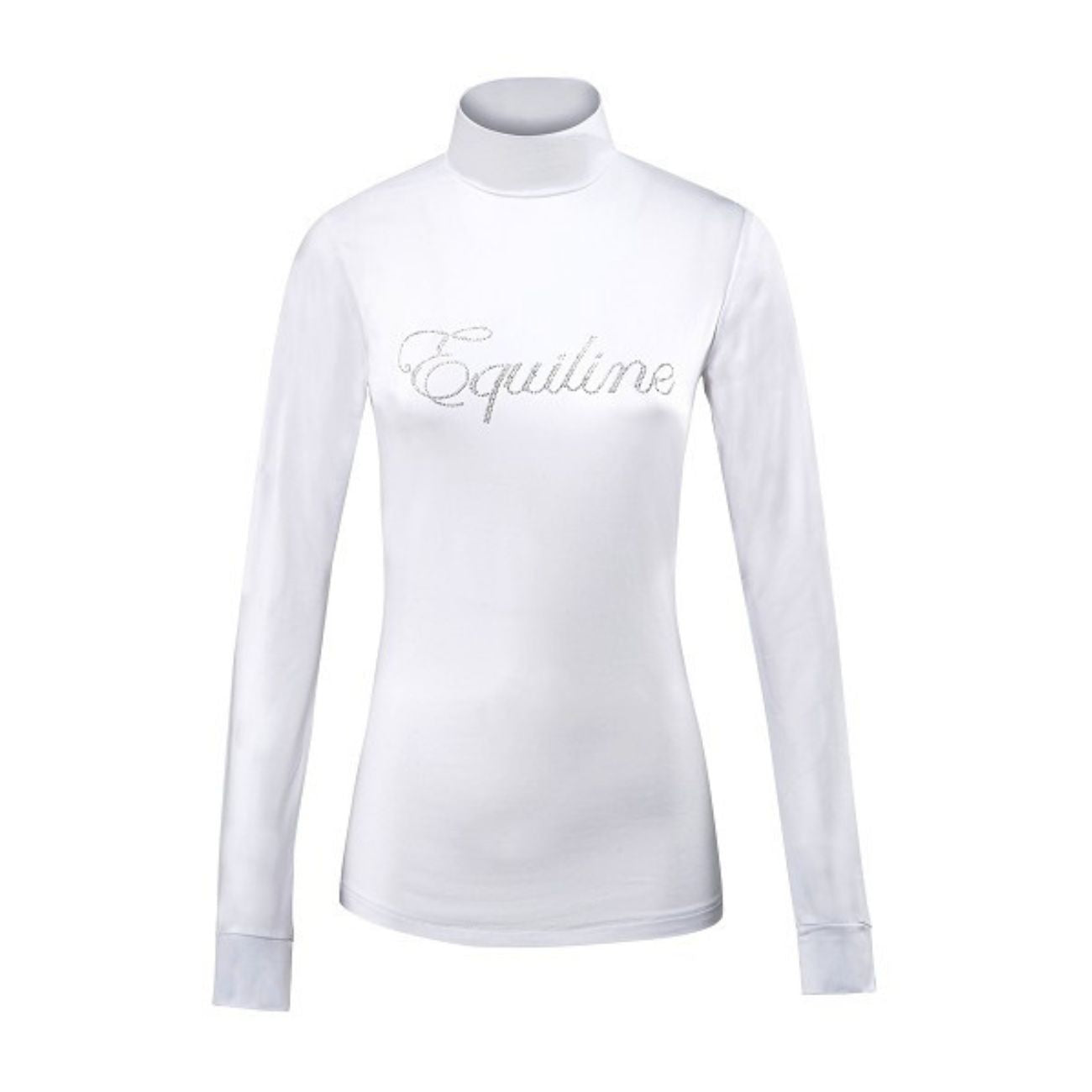 EQUILINE Maglia Donna Con Collo Alto Bianco PM-EQ-H00813 001WHITE 