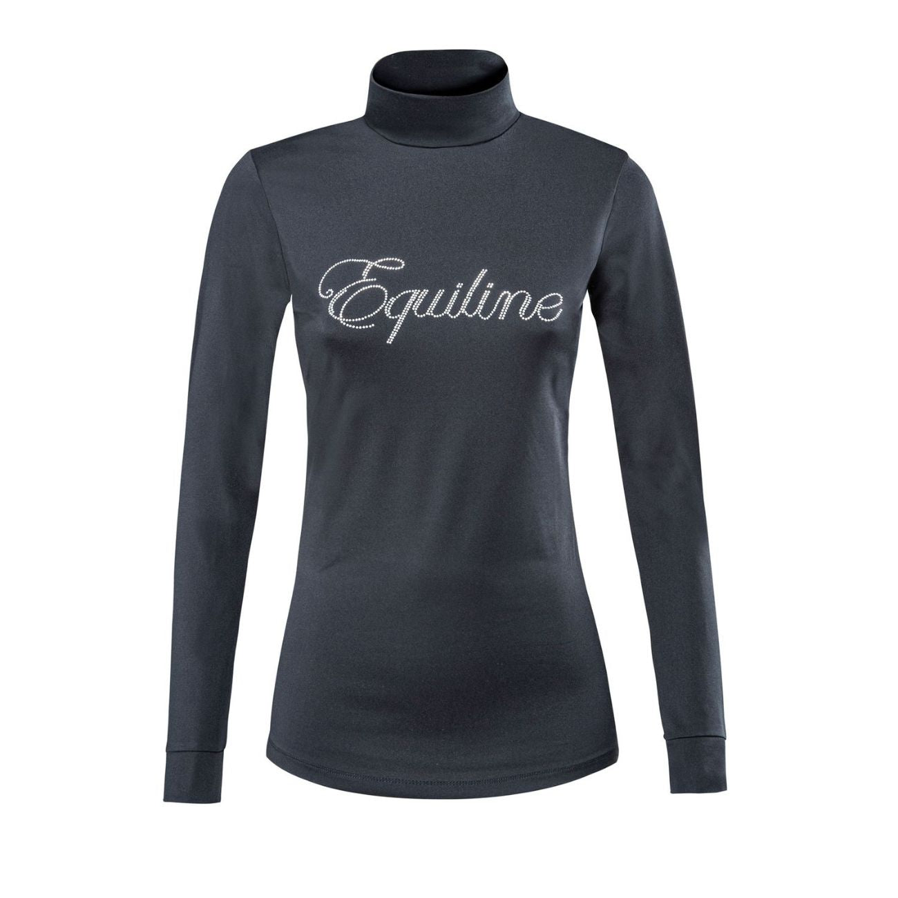 EQUILINE Maglia Donna Con Collo Alto Blu PM-EQ-H00813 002NAVY 